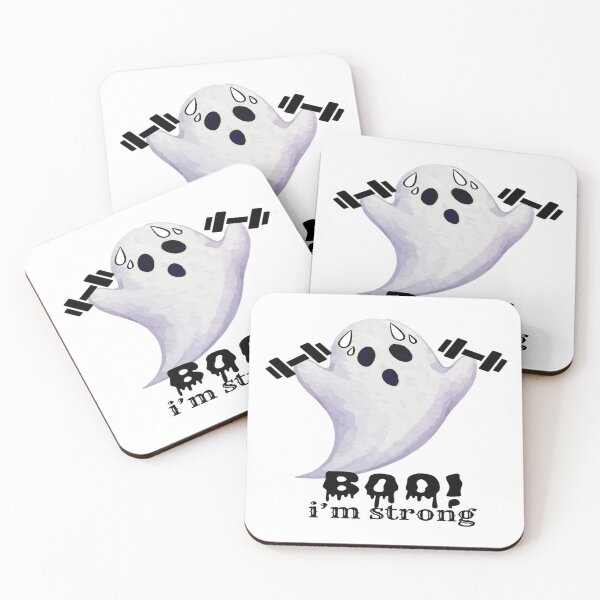 Item preview, BOO I'M STRONG GHOST – SPOOKY HALLOWEEN FITNESS DESIGN designed and sold by MP-GRAPHIXS.