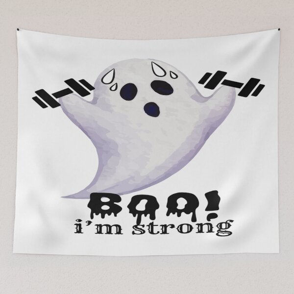 Item preview, BOO I'M STRONG GHOST – SPOOKY HALLOWEEN FITNESS DESIGN designed and sold by MP-GRAPHIXS.
