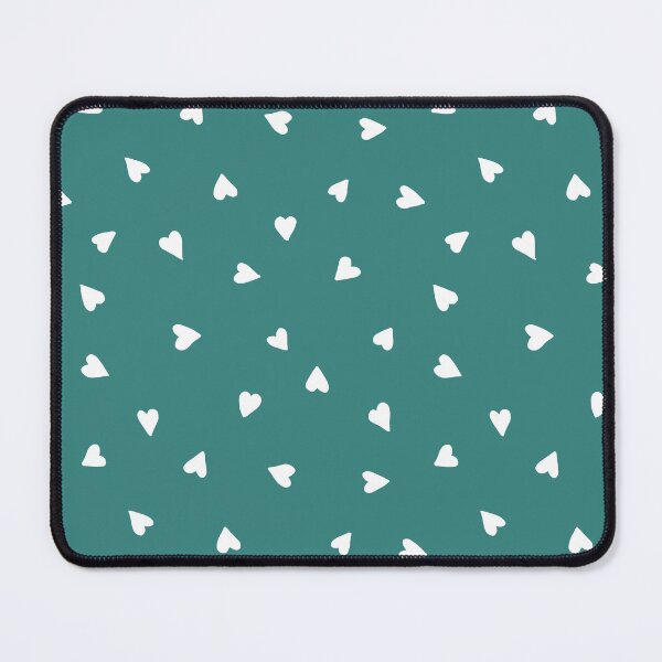Item preview, Cute White on Turquoisie Hand-Drawn Heart Pattern designed and sold by Flora-and-Fable.