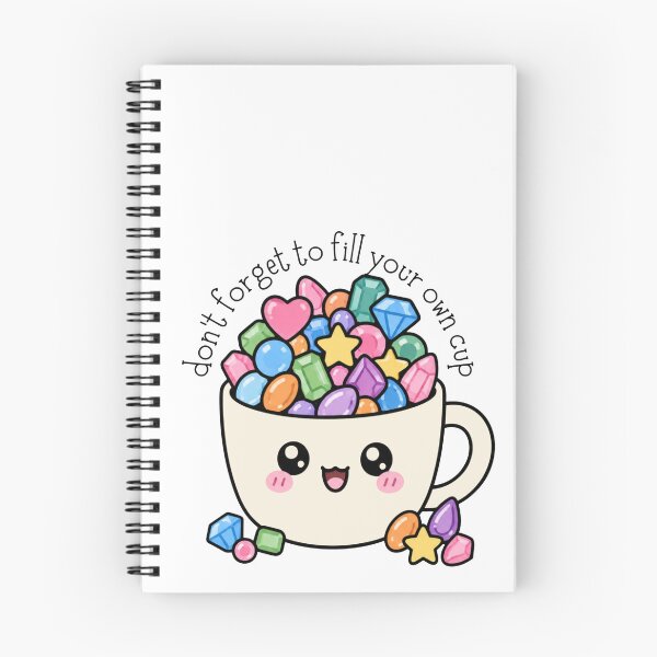 Item preview, Don't forget to fill your own cup Kawaii mug filled with gemstones designed and sold by lotsofniches.