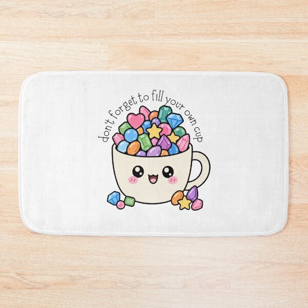Item preview, Don't forget to fill your own cup Kawaii mug filled with gemstones designed and sold by lotsofniches.