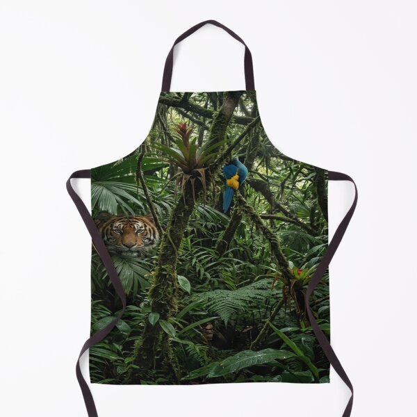 Item preview, Dense forest, tiger, macaw, and orchids. designed and sold by Solomon-Ent-144.