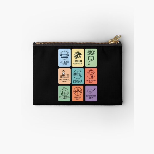 Item preview, Daily Fitness Motivation Grid - Gym Quotes & Fitness Icons designed and sold by MyHappyArtShop.