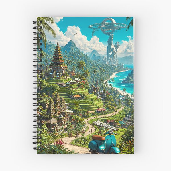 Item preview, Tropical Utopia – Futuristic Island Paradise & Ancient Temple designed and sold by IRON SIREN.