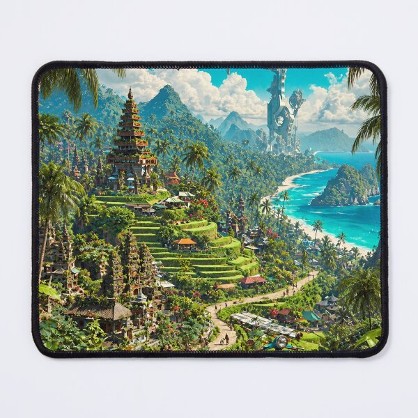 Item preview, Tropical Utopia – Futuristic Island Paradise & Ancient Temple designed and sold by IRON SIREN.