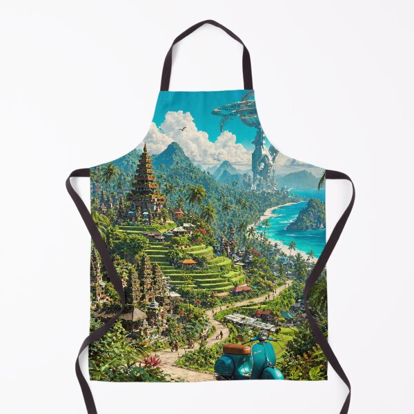 Item preview, Tropical Utopia – Futuristic Island Paradise & Ancient Temple designed and sold by IRON SIREN.