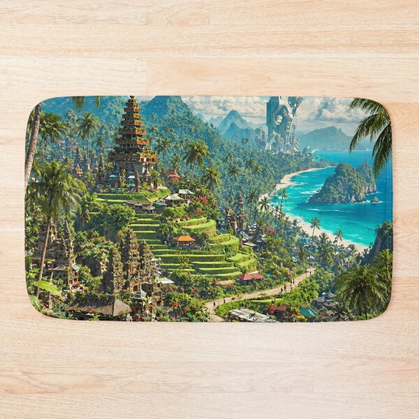 Item preview, Tropical Utopia – Futuristic Island Paradise & Ancient Temple designed and sold by IRON SIREN.