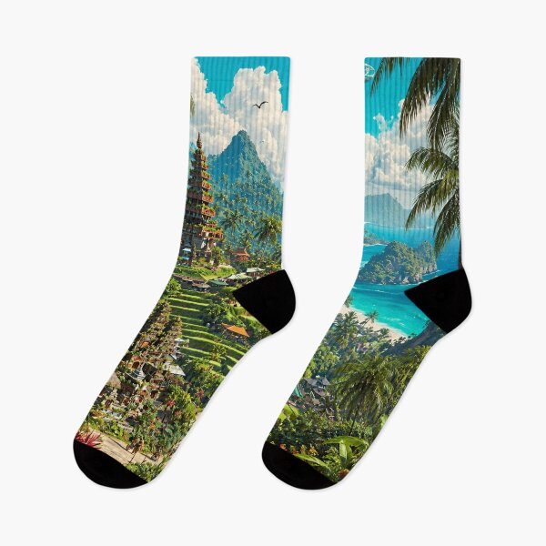 Item preview, Tropical Utopia – Futuristic Island Paradise & Ancient Temple designed and sold by IRON SIREN.
