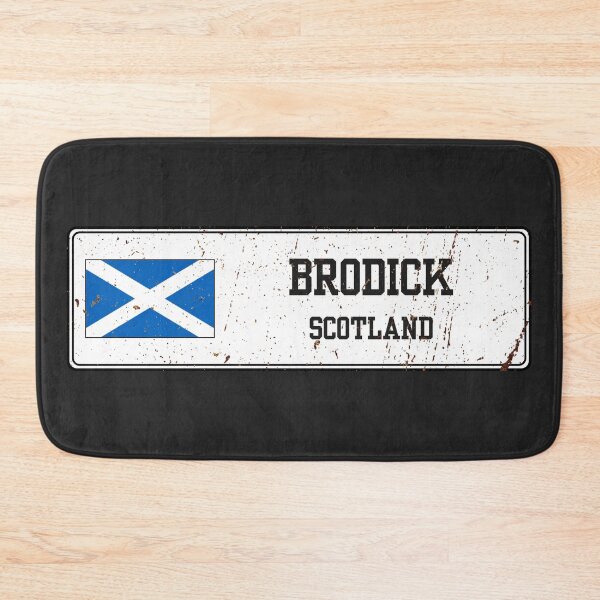 Item preview, Brodick Scotland Vintage Street Sign Rusted Metal Plate designed and sold by jeshands.