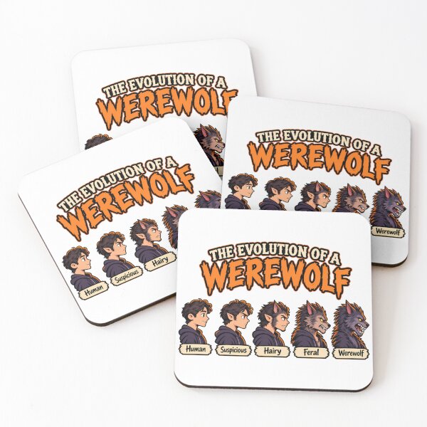 Item preview, The Evolution of a Werewolf Funny Halloween Monster designed and sold by NatureStyle555.