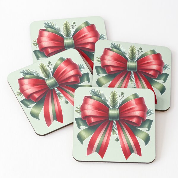 Item preview, Festive Christmas Bow Clipart – Red, Green, Gold & White Ribbons with Holly Leaves, Candy Canes, Snowflakes and Holiday Ornaments designed and sold by zozo-shop.