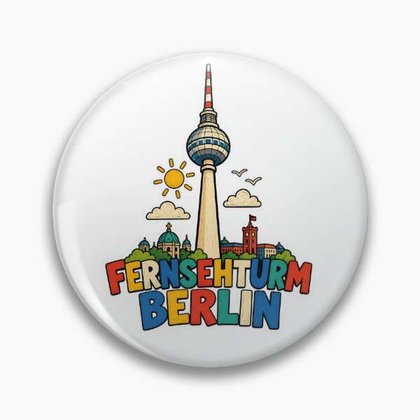 Item preview, Berlin TV Tower – Colorful TV Tower German Landmark Comic Art designed and sold by Earth Celebration Designs.