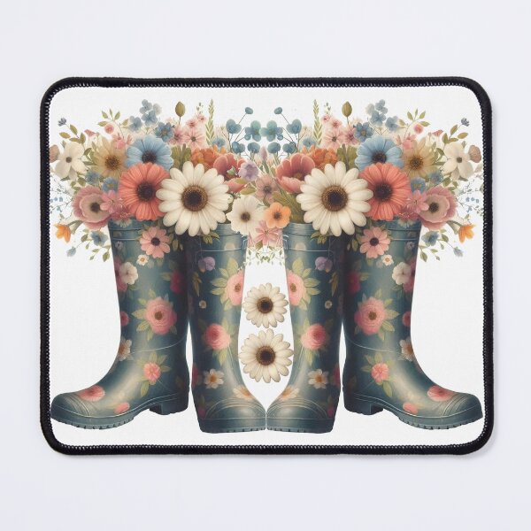 Item preview, Vintage Floral Rain Boots designed and sold by BUTTER7FLY.