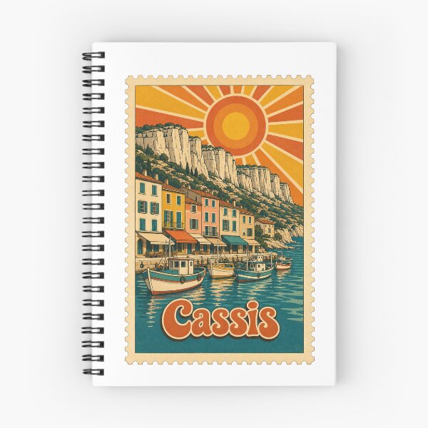 Item preview, Cassis France Travel Souvenir Stamp Art designed and sold by VisualArtsOasis.