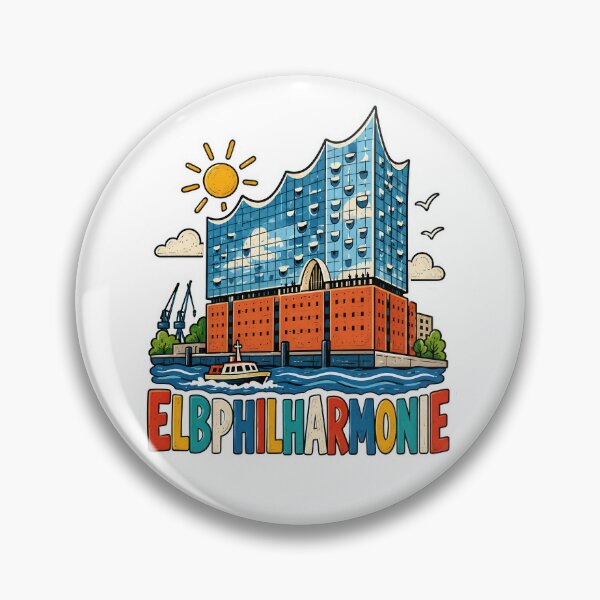 Item preview, Elbphilharmonie Hamburg – Colorful German Harbor Landmark Comic Art designed and sold by Earth Celebration Designs.