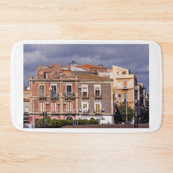 Item preview, Colorful European Apartment Buildings With Balconies Along A Busy Street designed and sold by Nmallia.