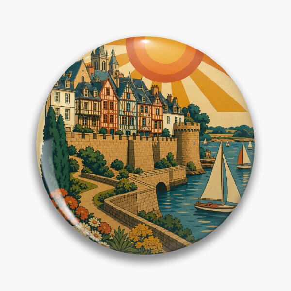 Item preview, Vannes France Travel Souvenir Stamp Art designed and sold by VisualArtsOasis.