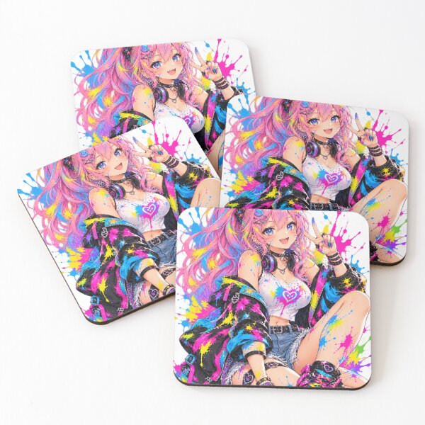 Item preview, Neon Paint Princess: Color Splash Anime Girl designed and sold by Kubbykat.