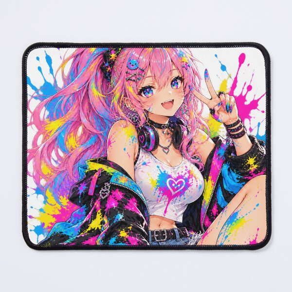 Item preview, Neon Paint Princess: Color Splash Anime Girl designed and sold by Kubbykat.