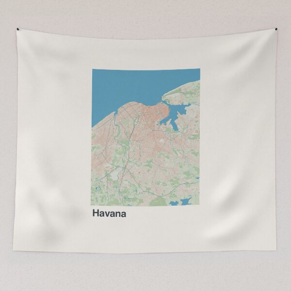 Item preview, Havana Minimalistic Map Art designed and sold by MapsNerd.