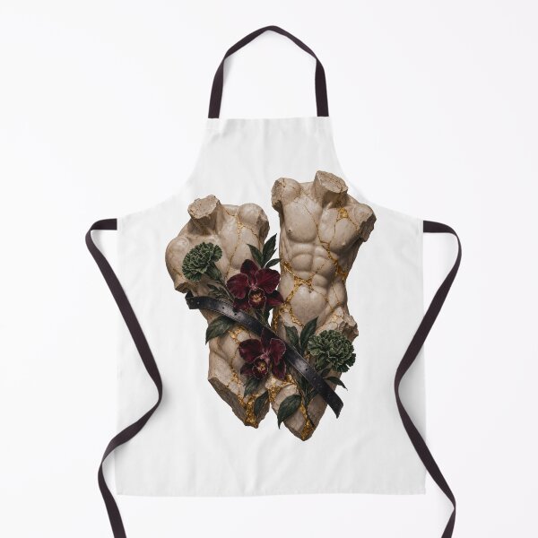 Item preview, Kintsugi Marble Torso Dark Floral Gothic Art designed and sold by ZhivanCrimson.