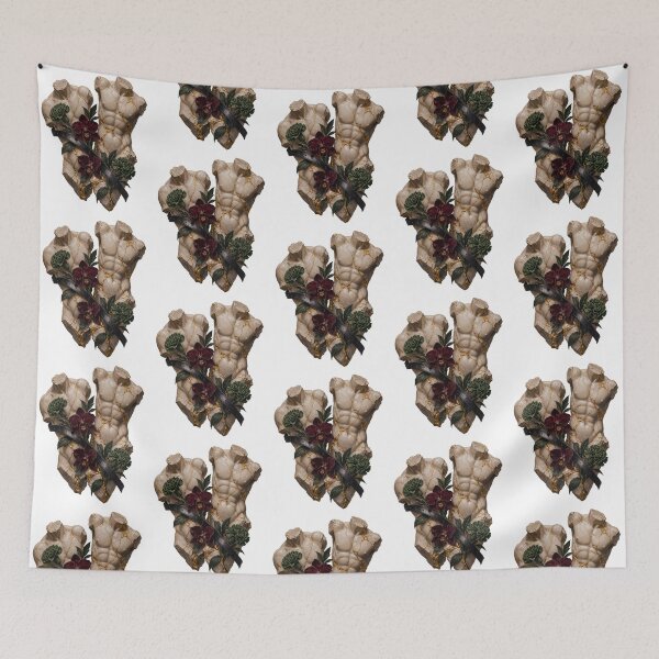 Item preview, Kintsugi Marble Torso Dark Floral Gothic Art designed and sold by ZhivanCrimson.