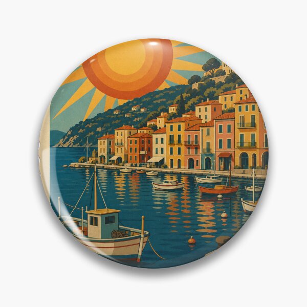 Item preview, Villefranche sur Mer France Travel Souvenir Stamp Art designed and sold by VisualArtsOasis.