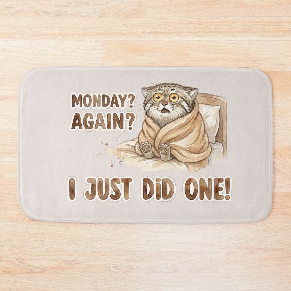 Item preview, Funny Monday Pallas Cat In Blanket Watercolor Art designed and sold by PawtopiaArt.