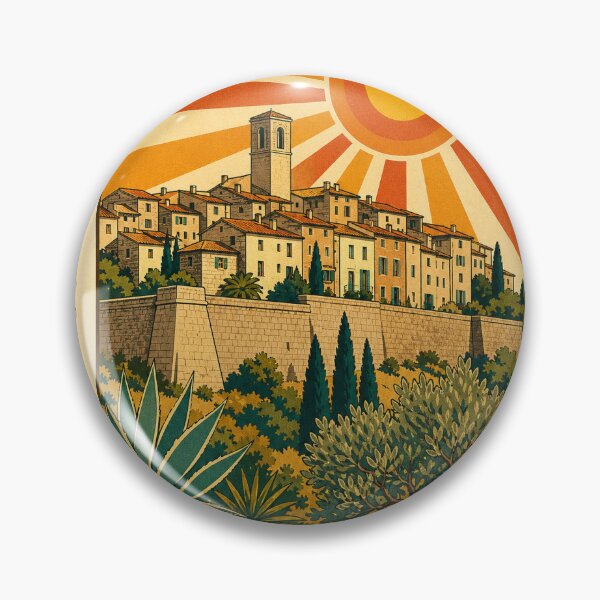 Item preview, Saint Paul de Vence France Travel Souvenir Stamp Art designed and sold by VisualArtsOasis.