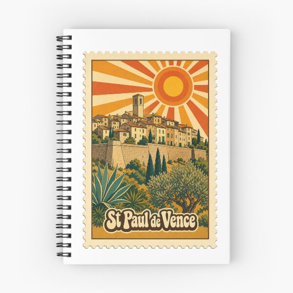 Item preview, Saint Paul de Vence France Travel Souvenir Stamp Art designed and sold by VisualArtsOasis.