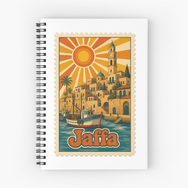 Item preview, Jaffa Israel Travel Souvenir Stamp Art designed and sold by VisualArtsOasis.