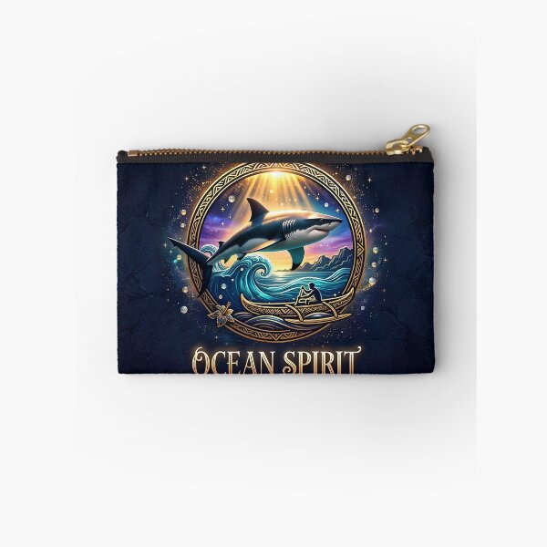 Item preview, Ocean Spirit — Great White Shark, Outrigger Canoe and Sacred Waves designed and sold by Hawaii26.