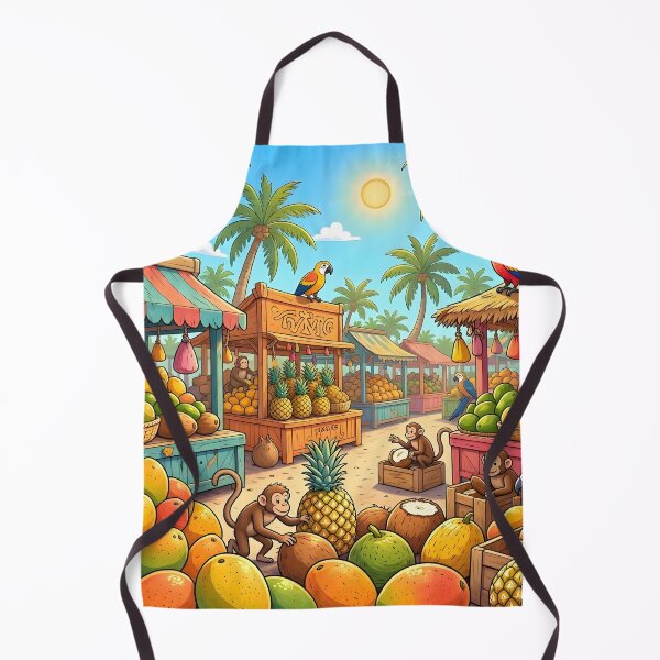 Item preview, Tropical Fruit Market Monkeys Parrots Paradise designed and sold by Herodestroyer.