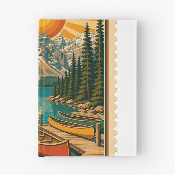 Item preview, Moraine Lake Canada Travel Souvenir Stamp Art designed and sold by VisualArtsOasis.