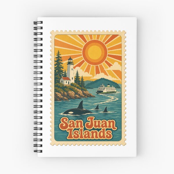 Item preview, San Juan Islands USA Travel Souvenir Stamp Art designed and sold by VisualArtsOasis.