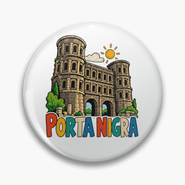 Item preview, Porta Nigra Trier – Colorful Roman Landmark Germany Comic Art designed and sold by Earth Celebration Designs.