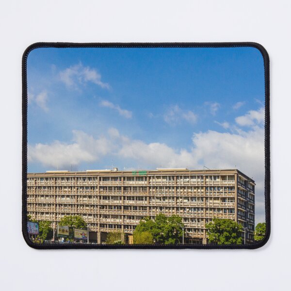 Item preview, Large Apartment Building Under Clear Blue Sky With Trees and Street Scene designed and sold by Nmallia.