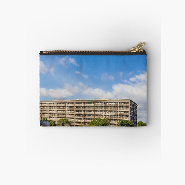 Item preview, Large Apartment Building Under Clear Blue Sky With Trees and Street Scene designed and sold by Nmallia.