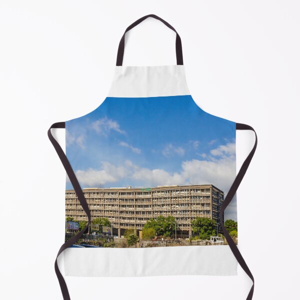 Item preview, Large Apartment Building Under Clear Blue Sky With Trees and Street Scene designed and sold by Nmallia.