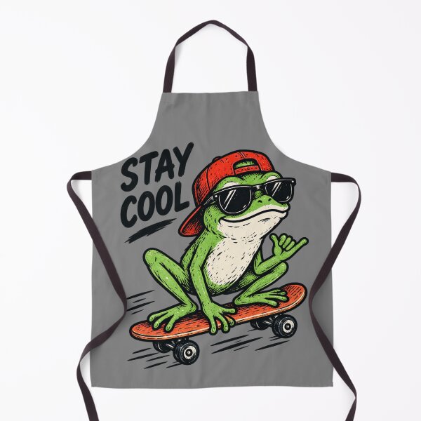 Item preview, Stay Cool Skateboarding Frog designed and sold by Houldi.