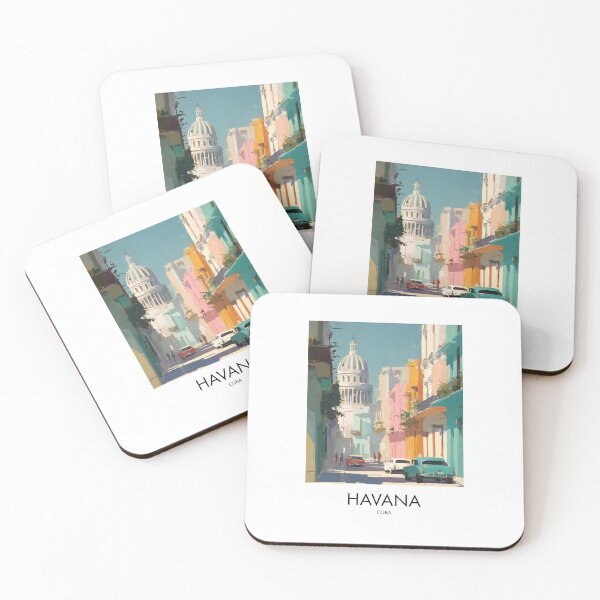 Item preview, Havana – Colourful Street and Classic Cars Travel Print, Cuba designed and sold by MarkedArtPrints.
