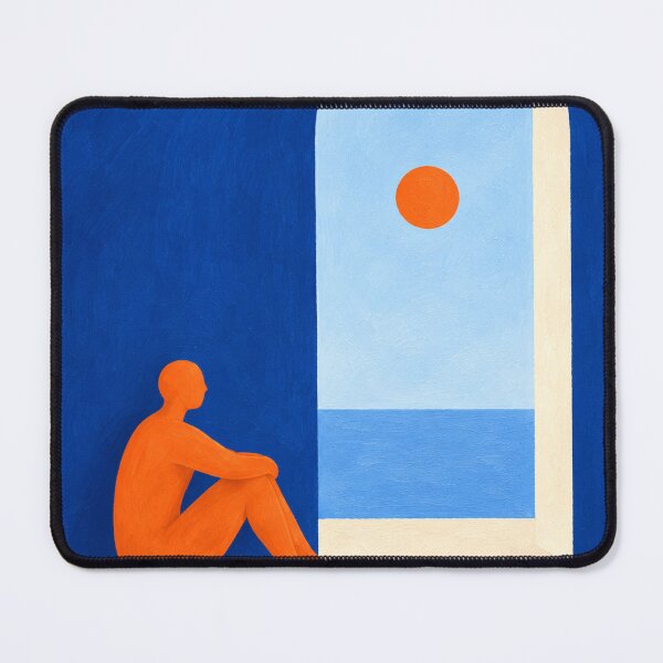 Item preview, 'Open Room' — Cobalt Blue Abstract Figurative Art designed and sold by Moodzu.