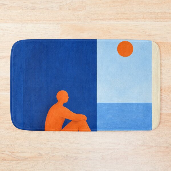 Item preview, 'Open Room' — Cobalt Blue Abstract Figurative Art designed and sold by Moodzu.