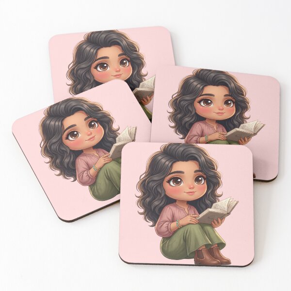 Item preview, Cozy Boho Chibi Girl Reading A Book designed and sold by taogiauco.