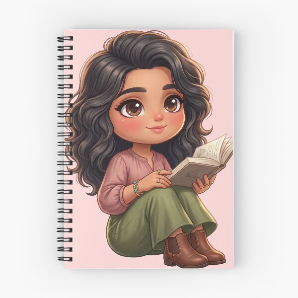 Item preview, Cozy Boho Chibi Girl Reading A Book designed and sold by taogiauco.