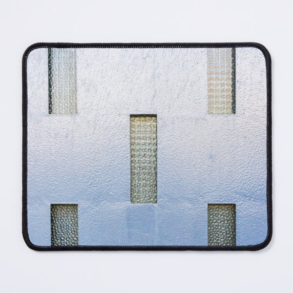 Item preview, Blue Textured Wall With Vertical Glass Windows Creating Modern Geometric Pattern designed and sold by Nmallia.