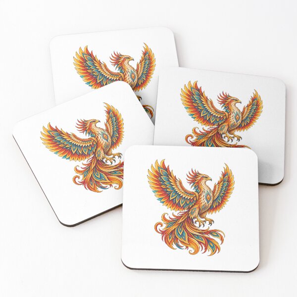 Item preview, Colorful Bohemian Phoenix Firebird – Ornamental Fantasy Bird Art designed and sold by PeanutGalSean.