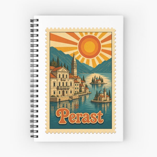 Item preview, Perast Montenegro Travel Souvenir Stamp Art designed and sold by VisualArtsOasis.