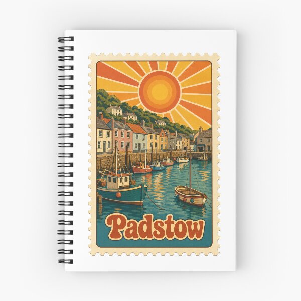 Item preview, Padstow England Travel Souvenir Stamp Art designed and sold by VisualArtsOasis.