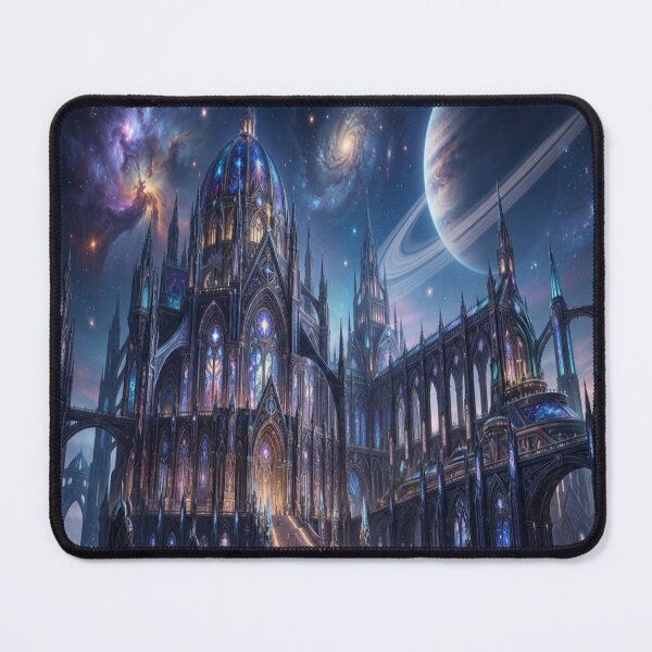 Item preview, Cosmic Gothic Cathedral and Planet Space Art designed and sold by AfresStudio.